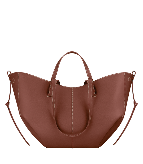 Structured Tote — Cognac