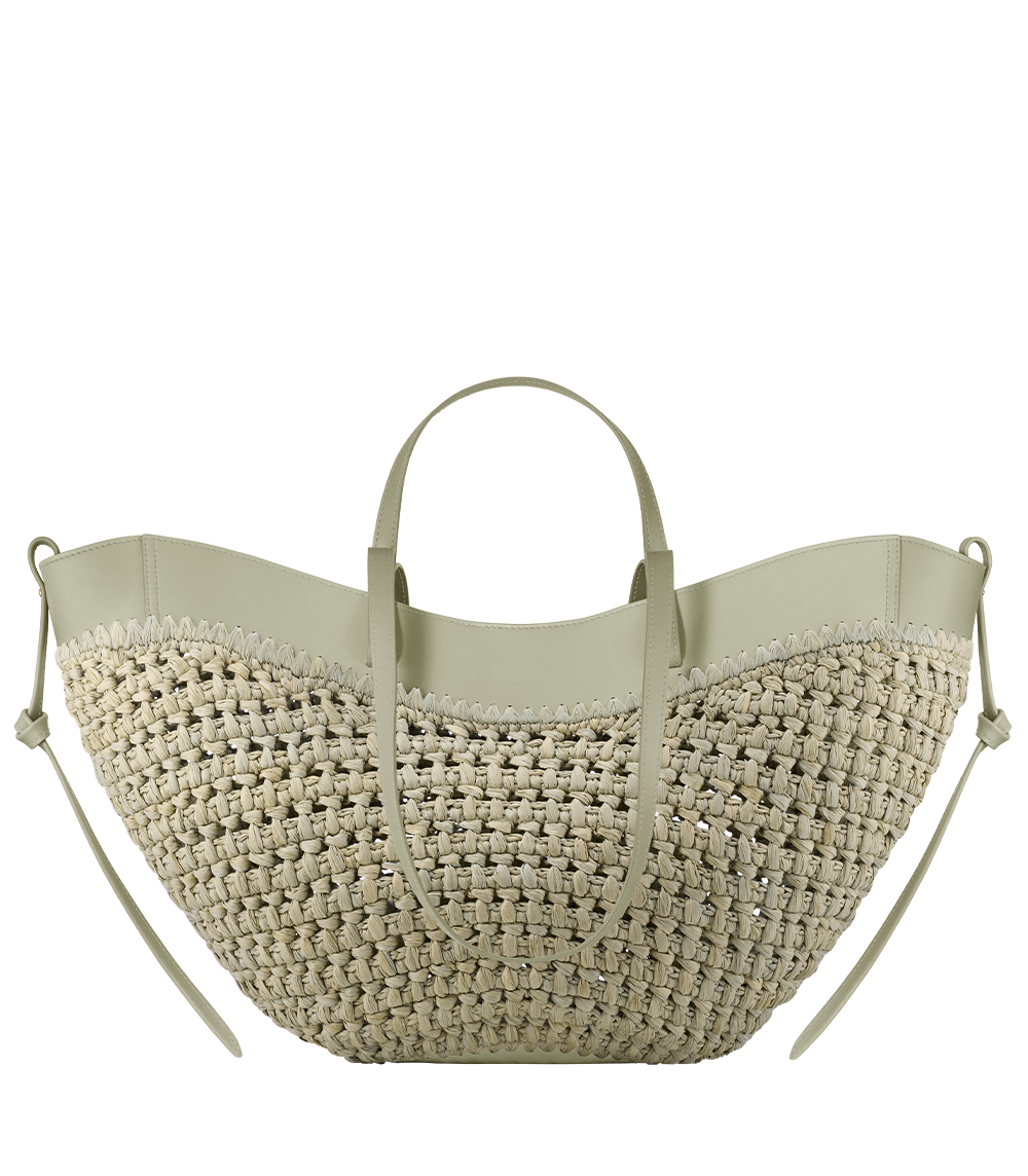Structured Tote — Raffia Laurel